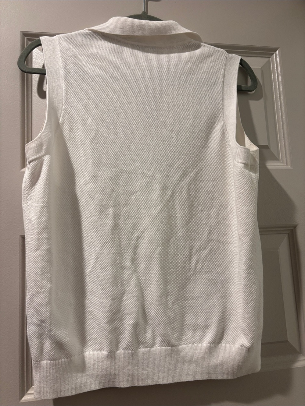 J. McLaughlin Cream Knit Top with Light Gray Trim - Picture 4 of 4